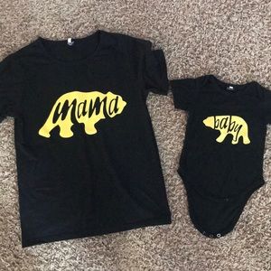 Mama and baby bear matching set